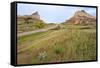 Oregon Trail Leaves Nebraska Passes Scotts Bluff Towards Mitchell Pass-Richard Wright-Framed Stretched Canvas