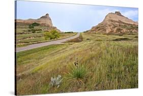 Oregon Trail Leaves Nebraska Passes Scotts Bluff Towards Mitchell Pass-Richard Wright-Stretched Canvas