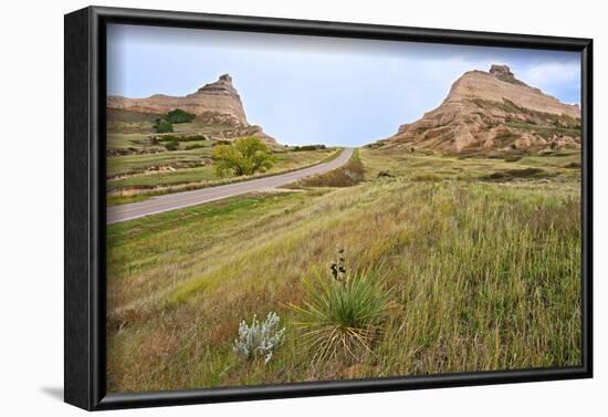 Oregon Trail Leaves Nebraska Passes Scotts Bluff Towards Mitchell Pass-Richard Wright-Framed Photographic Print