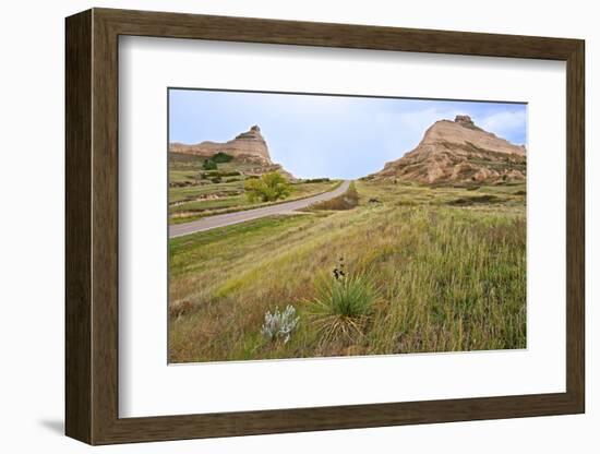 Oregon Trail Leaves Nebraska Passes Scotts Bluff Towards Mitchell Pass-Richard Wright-Framed Photographic Print