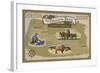 Oregon Trail Map-Lantern Press-Framed Art Print