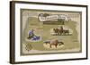 Oregon Trail Map-Lantern Press-Framed Art Print