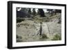 Oregon Trail Ruts Worn into Rock by Wagon Trains Near Guernsey, Wyoming-null-Framed Photographic Print