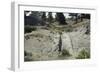 Oregon Trail Ruts Worn into Rock by Wagon Trains Near Guernsey, Wyoming-null-Framed Photographic Print