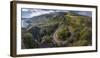 Oregon. Twisting, curving Historic Columbia River Highway (Hwy 30) below the Rowena Plateau-Gary Luhm-Framed Photographic Print