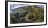 Oregon. Twisting, curving Historic Columbia River Highway (Hwy 30) below the Rowena Plateau-Gary Luhm-Framed Photographic Print