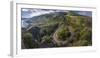 Oregon. Twisting, curving Historic Columbia River Highway (Hwy 30) below the Rowena Plateau-Gary Luhm-Framed Photographic Print