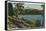 Oregon - View of Diamond Lake and Mount Thielsen, c.1940-Lantern Press-Framed Stretched Canvas