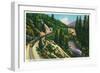 Oregon - View of No. 14 and 15 Train Tunnels in the Siskiyou Mountains, c.1936-Lantern Press-Framed Art Print