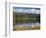 Oregon, Willamette NF. Scott Lake in autumn with the Three Sisters partially obscured by clouds.-John Barger-Framed Photographic Print