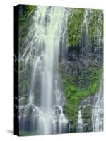 Oregon. Willamette NF, Three Sisters Wilderness, Lower Proxy Falls displays multiple cascades-John Barger-Stretched Canvas