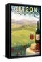 Oregon Wine Country, c.2009-Lantern Press-Framed Stretched Canvas