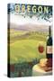 Oregon Wine Country, c.2009-Lantern Press-Stretched Canvas