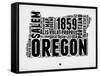 Oregon Word Cloud 1-NaxArt-Framed Stretched Canvas