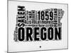 Oregon Word Cloud 1-NaxArt-Mounted Art Print