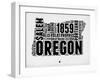 Oregon Word Cloud 1-NaxArt-Framed Art Print