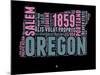 Oregon Word Cloud 2-NaxArt-Mounted Art Print