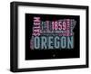 Oregon Word Cloud 2-NaxArt-Framed Art Print