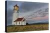 Oregons Oldest Lighthouse at Cape Blanco State Park, Oregon USA-Chuck Haney-Stretched Canvas