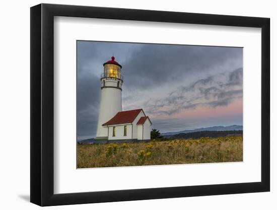 Oregons Oldest Lighthouse at Cape Blanco State Park, Oregon USA-Chuck Haney-Framed Photographic Print