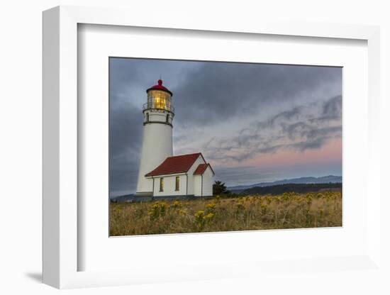 Oregons Oldest Lighthouse at Cape Blanco State Park, Oregon USA-Chuck Haney-Framed Photographic Print