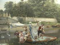 The Boating Party-Oreste Cortazzo-Stretched Canvas