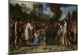 Orestes and Pylades Disputing at the Altar-Pieter Lastman-Mounted Art Print