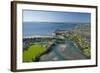 Orewa, Orewa River, and Red Beach, Hibiscus Coast, North Auckland, North Island, New Zealand-David Wall-Framed Photographic Print