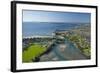 Orewa, Orewa River, and Red Beach, Hibiscus Coast, North Auckland, North Island, New Zealand-David Wall-Framed Photographic Print