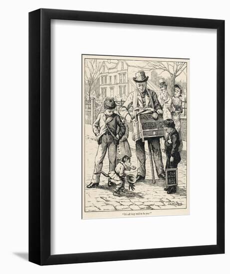 Organ Grinder 1886-null-Framed Art Print