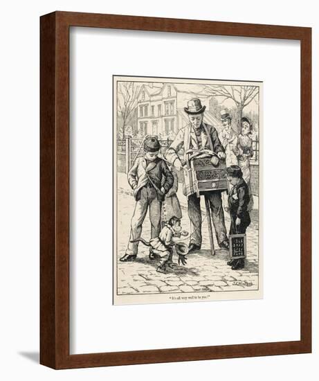 Organ Grinder 1886-null-Framed Art Print