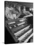 Organ Maker Students Michael Onuschko and Robert Morrow Working on Keyboard at Allen Organ Company-Nina Leen-Stretched Canvas