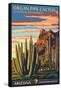 Organ Pipe Cactus National Monument, Arizona-Lantern Press-Framed Stretched Canvas