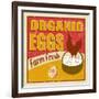 Organic Eggs Vintage Poster-radubalint-Framed Art Print