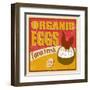 Organic Eggs Vintage Poster-radubalint-Framed Art Print