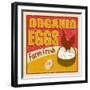 Organic Eggs Vintage Poster-radubalint-Framed Art Print