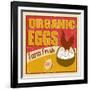 Organic Eggs Vintage Poster-radubalint-Framed Art Print