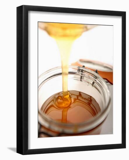 Organic Honey Running into a Honey Jar-Paul Blundell-Framed Photographic Print