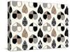 Organic Leaves Blk and Wht-Joanne Paynter Design-Stretched Canvas