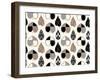 Organic Leaves Blk and Wht-Joanne Paynter Design-Framed Giclee Print