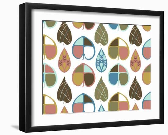 Organic Leaves-Joanne Paynter Design-Framed Giclee Print