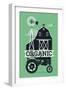Organic Poster or Web Banner Template, Vector. Farm Fresh Food Concept Design with Water Pump Windm-Mascha Tace-Framed Art Print