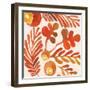 OrganicPatterns    leaves, ferns, fall colors-Robbin Rawlings-Framed Art Print