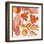 OrganicPatterns    leaves, ferns, fall colors-Robbin Rawlings-Framed Art Print