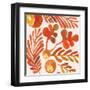 OrganicPatterns    leaves, ferns, fall colors-Robbin Rawlings-Framed Art Print