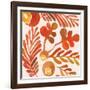 OrganicPatterns    leaves, ferns, fall colors-Robbin Rawlings-Framed Art Print