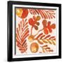 OrganicPatterns    leaves, ferns, fall colors-Robbin Rawlings-Framed Art Print