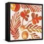 OrganicPatterns    leaves, ferns, fall colors-Robbin Rawlings-Framed Stretched Canvas