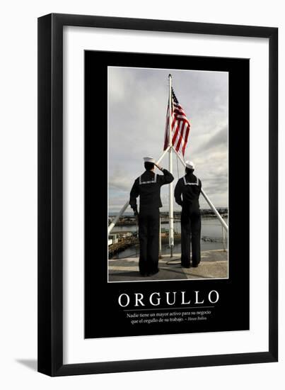 Orgullo. Cita Inspiradora Y Póster Motivacional-null-Framed Premium Photographic Print