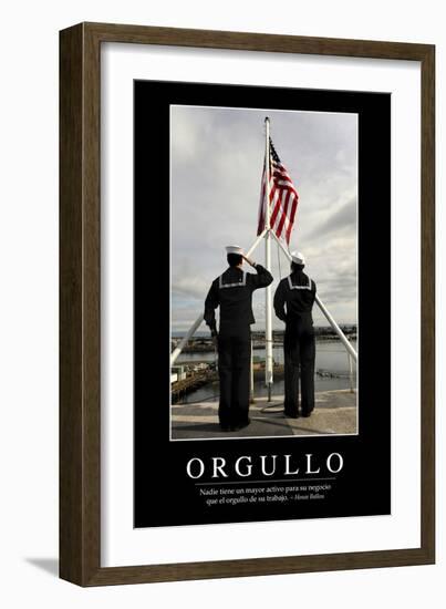 Orgullo. Cita Inspiradora Y Póster Motivacional-null-Framed Photographic Print